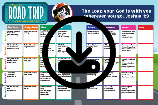 Road Trip Overview Chart
