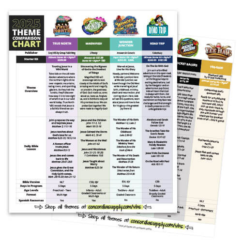 VBS 2025 Comparison Chart