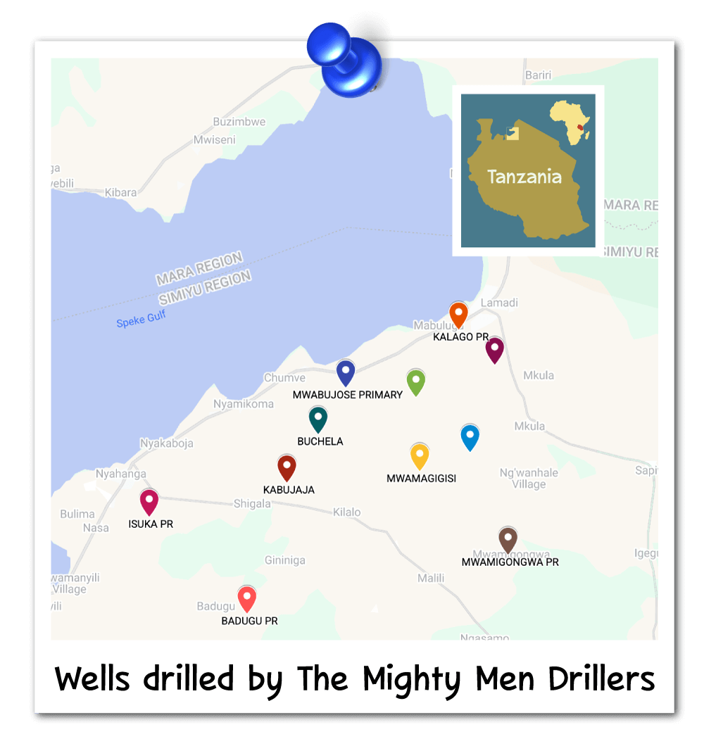 Wells drilled by the Mighty Men Drillers